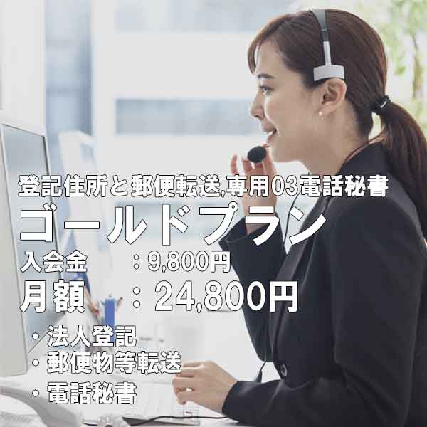 バーチャルオフィスゴールドプラン